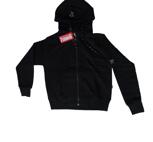 SWEAT SHIRT HOOD ZIP LADIES Svart
